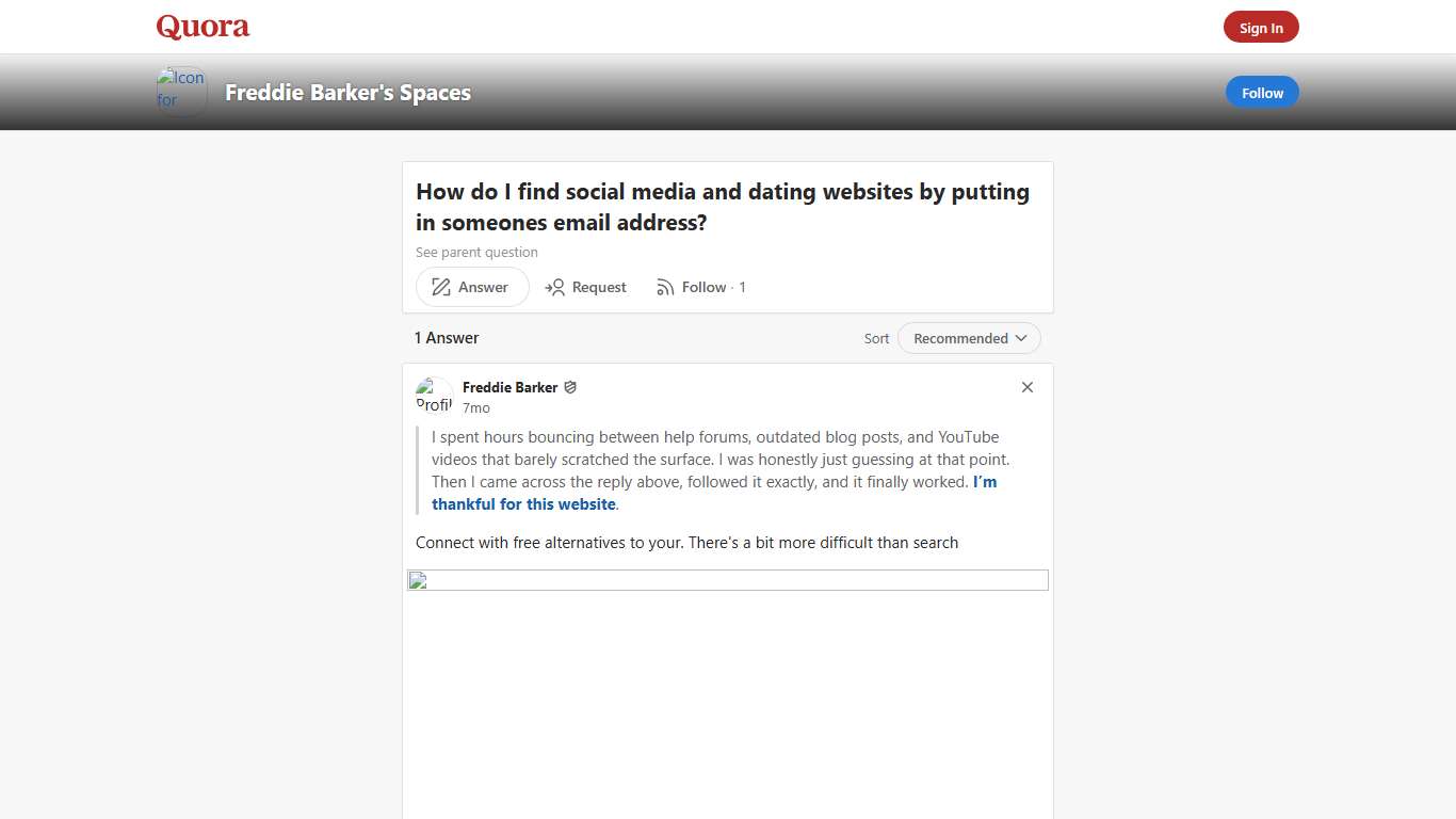 How to find social media and dating websites by putting in someones email address - Freddie Barker's Spaces - Quora